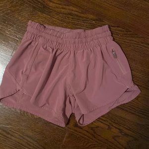 pink lululemon tractor shorts